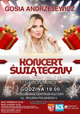 Rogoźno Wydarzenie Koncert Koncert Świąteczny Gosi Andrzejewicz