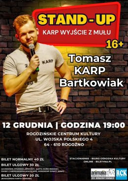 Rogoźno Wydarzenie Stand-up Tomasz KARP Bartkowiak / RCK